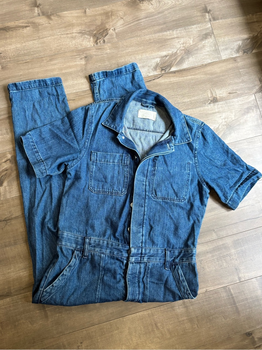 Everlane The Supersoft Jean Coverall Denim Jumpsuit Work Blue Women's Size 4